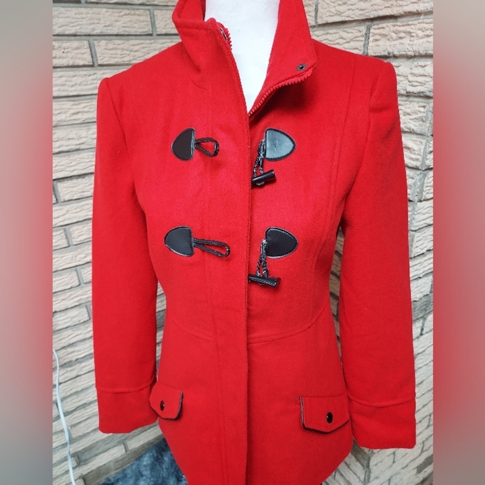 Rampage Women's Red Toggle Coat Sz Small